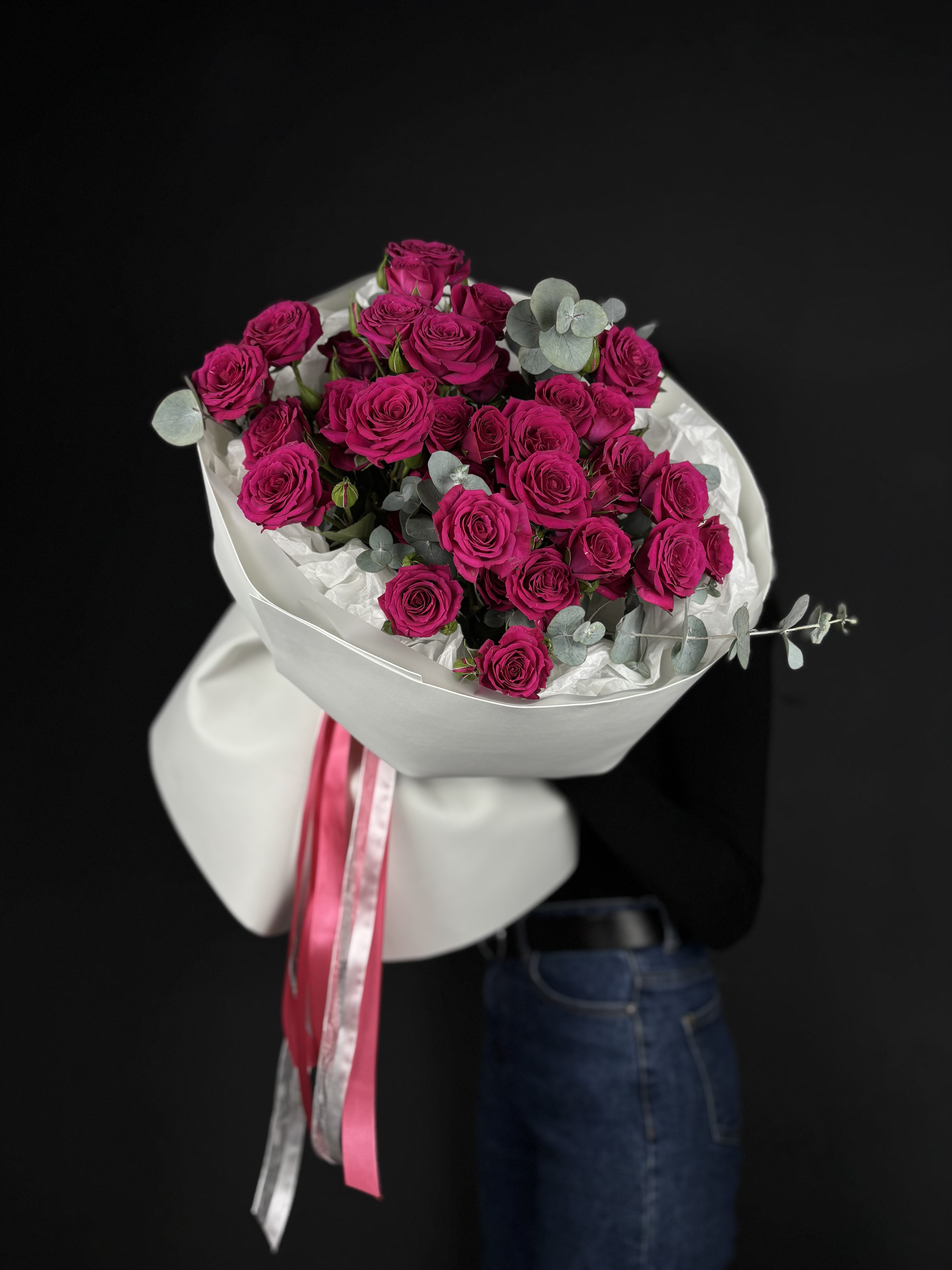 Моно из кустовых роз 