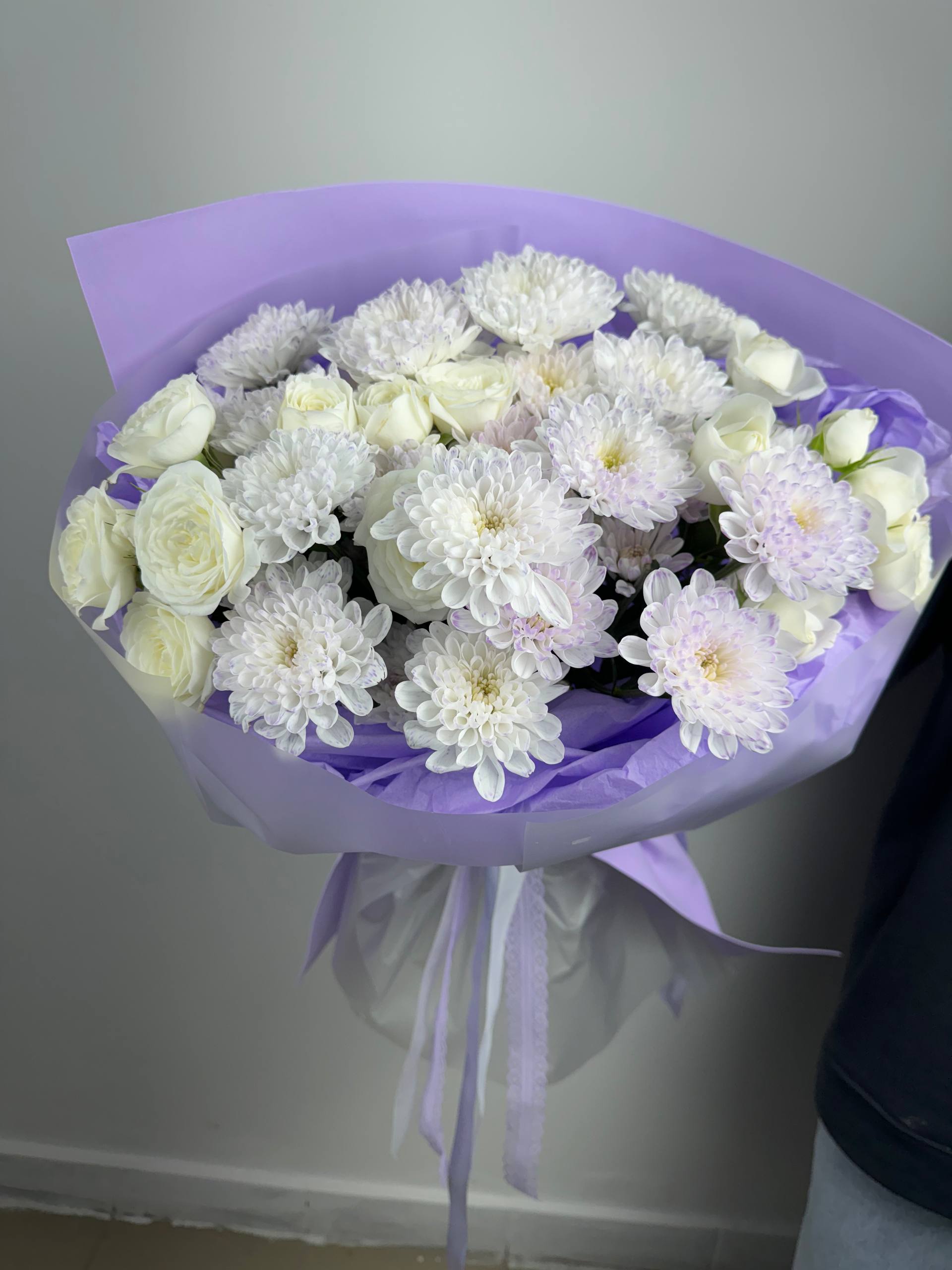 ТЕСТ Сборный букет из хризантемы и кустовой розы