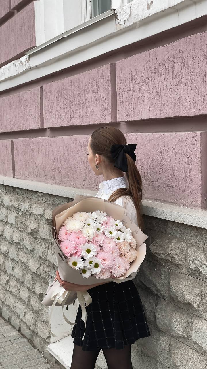 Сборный букет из хризантем (тест Гузель)